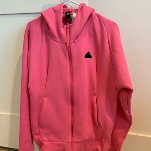 Adidas ZNE pink full-zip hoodie